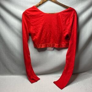 Savage Fenty Red long sleeve crop top size extra large